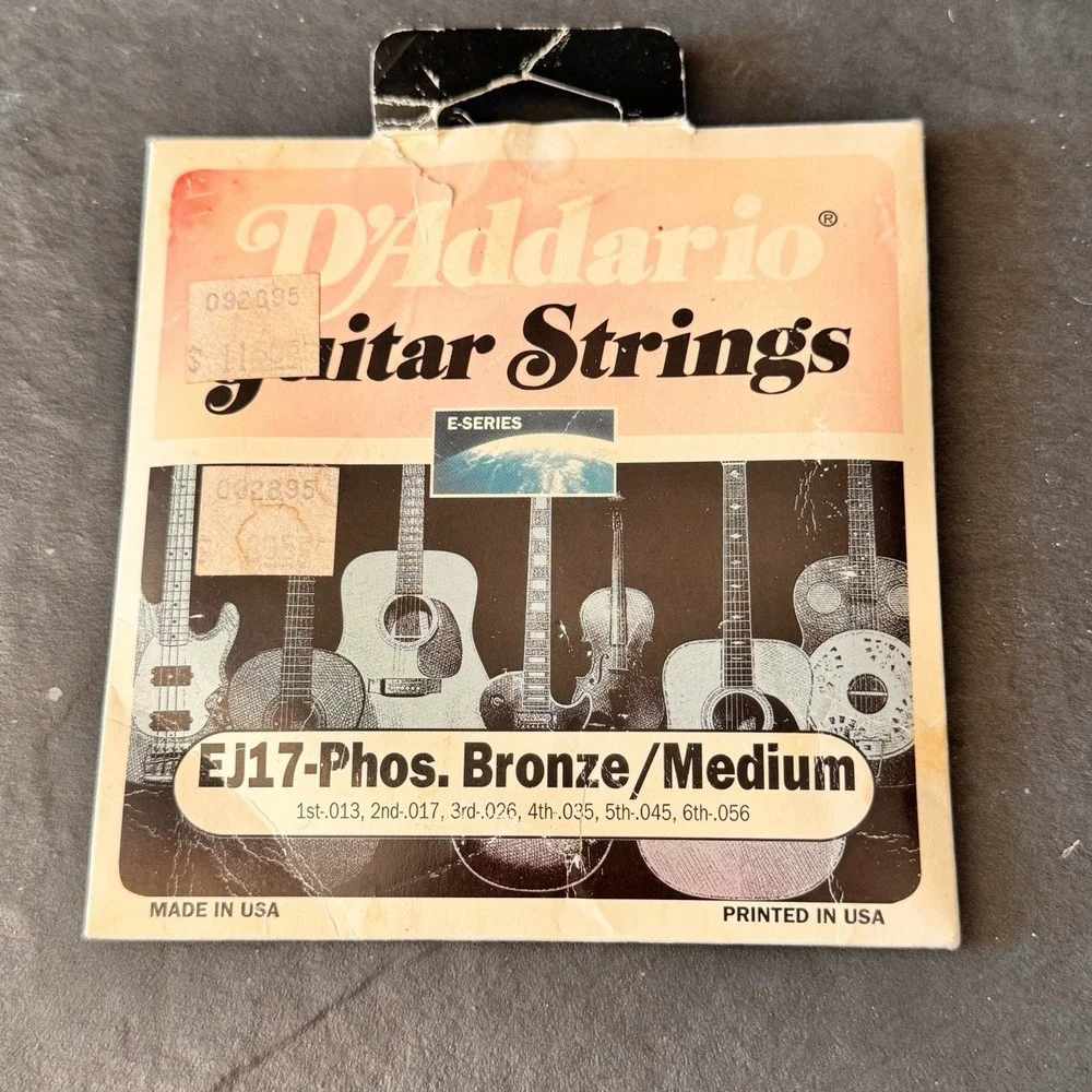 D'Addario‎ EJ17 Acoustic Guitar Strings Phosphor Bronze Medium New USA Made